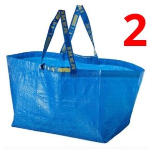 2 blue Ikea bag STURDY for shopping laundry storage or gift carrying spa…